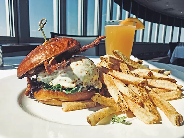 A new wild boar burger at 3Sixty Restaurant - JACOB THREADGILL