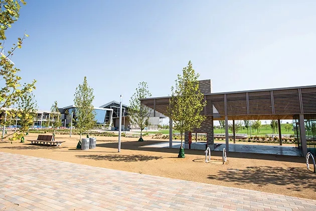 Next spring, Scissortail Park’s boathouse, cafe and roller rink will open. - ALEXA ACE