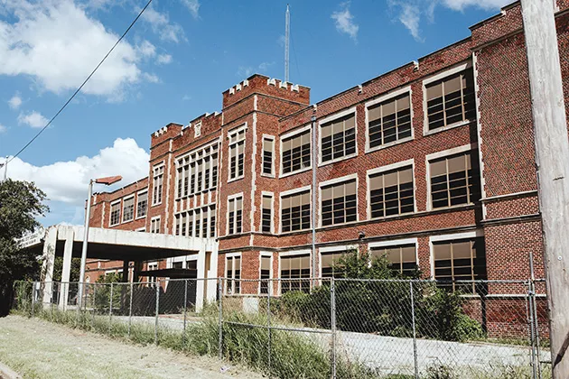 The former OKCPS administration building at 900 N. Klein Ave. has been vacant for years, but a development proposal could mean restoration into a hotel. - ALEXA ACE