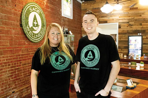 Miranda Mitto and Talon Hull, co-owners of Sage Wellness - ALEXA ACE