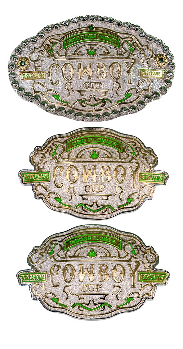 Winners at Cowboy Cup do not receive cups; they receive customized belt buckles. - PROVIDED