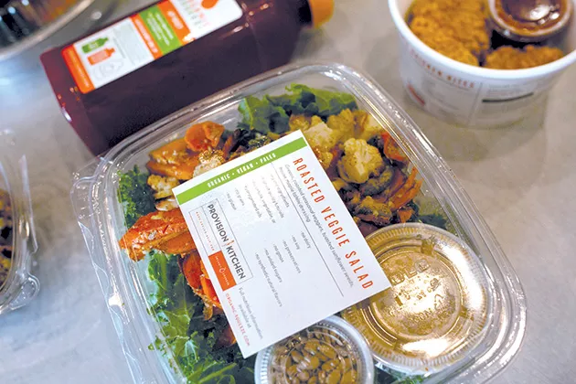 The Provision Kitchen grab-and-go section in Organic Squeeze offers salads, soups and ready-to-eat entrees. - ALEXA ACE