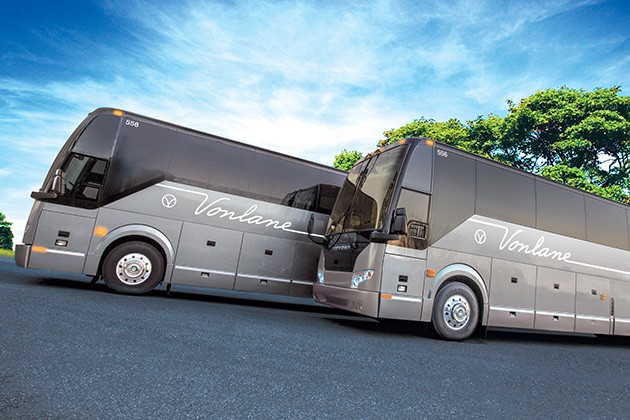 Vonlane motor coaches only seat 22 people maximum, making for a spacious experience. - PROVIDED