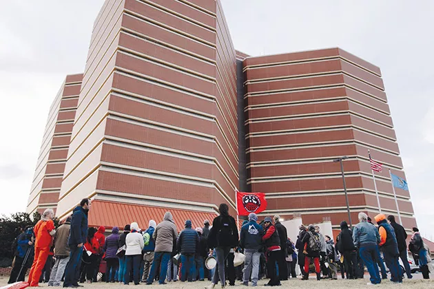 Various organizations came together to demand better housing conditions for people in Oklahoma County jail. - STEPHANIE MONTELONGO / PROVIDED