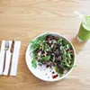 The Ironman salad contains arugula, black lentils, roasted beets, red onion, basil, <i>tahini</i> and balsamic glaze and a smoothie. The Ironman salad contains arugula, black lentils, roasted beets, red onion, basil, <i>tahini</i> and balsamic glaze and a smoothie.