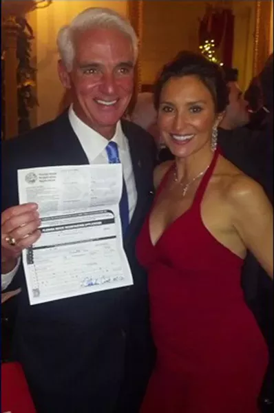 Crist on a cross! A totally expected bit of Christmas martyrdom as newly Democratic Charlie Crist prepares for his re-ascension - CHARLIE CRIST VIA TWITTER
