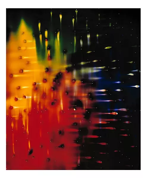 This is not a photograph: Ellen Carey’s “PushPins, 2002” is on display as part of The Edge of Vision - COURTESY THE ARTIST/JAYNE H. BAUM GALLERY, NEW YORK