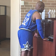 One of you decided to run errands in a full Orlando Magic uniform today