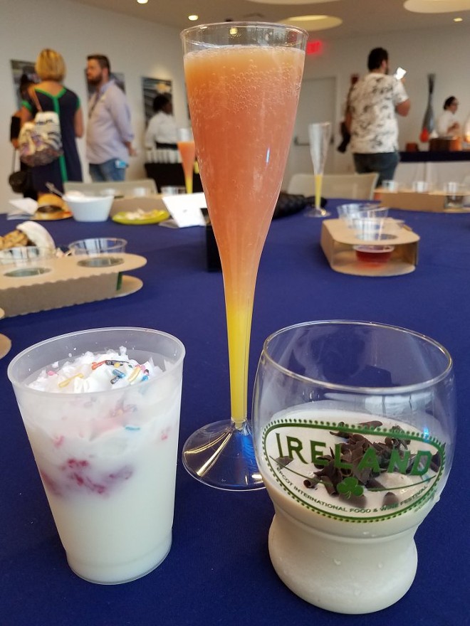 L-R: Pancake milkshake (Test Track), Madras mimosa (Shimmering Sips Mimosa Bar), Guinness Baileys shake (Ireland) - FAIYAZ KARA