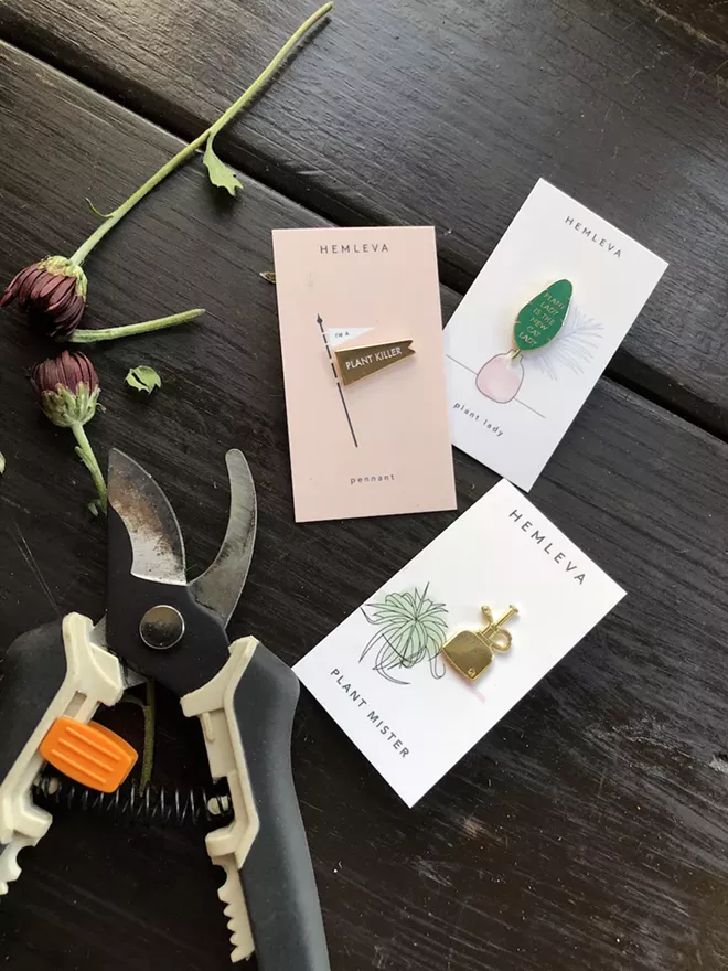 Hemleva enamel pins at the Heavy - PHOTO BY JESSICA BRYCE YOUNG