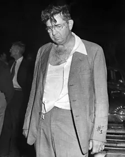 Sheriff Willis McCall at the crime scene after shooting Samuel Shepherd and Walter Irvin , 1951 - PHOTO VIA FLORIDA STATE ARCHIVES