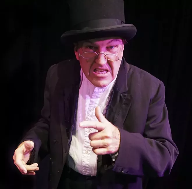 David McElroy as Ebenezer Scrooge - PHOTO COURTESY PENGUIN POINT PRODUCTIONS
