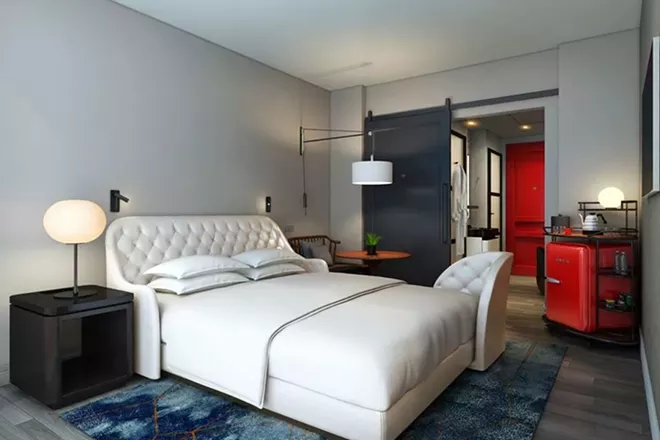 A room at the Virgin Hotel in San Fransico. - IMAGE VIA VIRGIN HOTELS | FACEBOOK