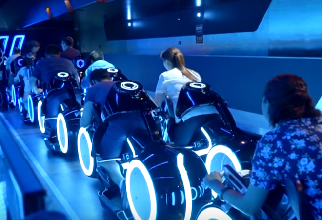 Tron coaster at Shanghai Disneyland - IMAGE VIA SOCAL ATTRACTIONS 360/YOUTUBE