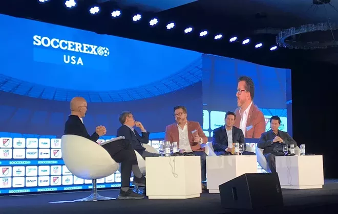 Greater Orlando Sports Commission CEO Jason Siegel discusses Orlando’s 2026 World Cup pursuit at Soccerex - PHOTO VIA JASON SIEGEL/TWITTER