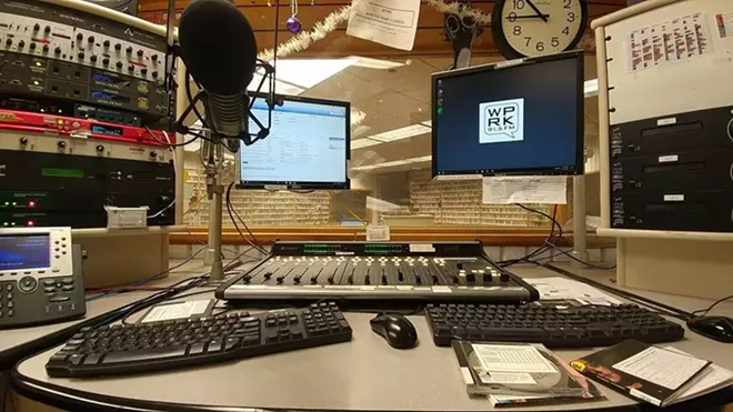 This is the old control board at WPRK; they have since been moved into a swankier, though still underground, space - PHOTO VIA WPRK