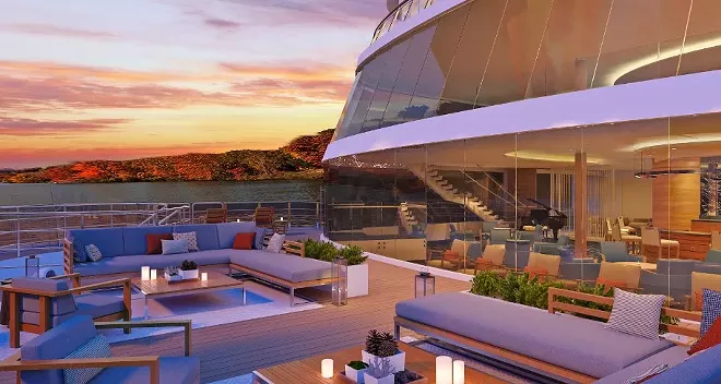 Outdoor seating on the bow of the Viking Mississippi - IMAGE VIA VIKING CRUISES