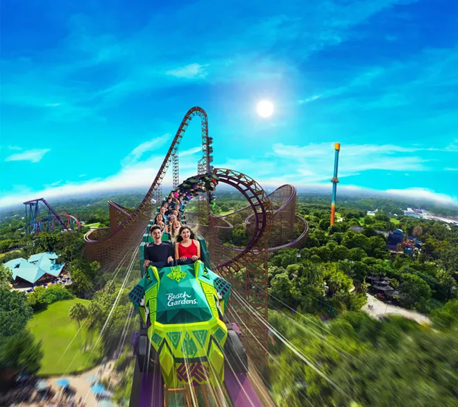 Concept art for Busch Gardens Tampa's new Iron Gwazi coaster - IMAGE VIA SEAWORLD PARKS & ENTERTAINMENT