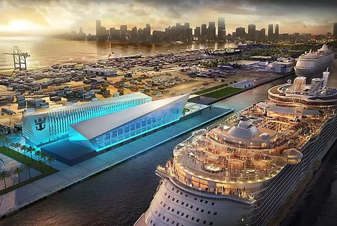 The new PortMiami Royal Caribbean Terminal - IMAGE VIA ROYAL CARIBBEAN