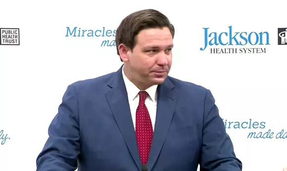 Florida Gov. Ron DeSantis on Monday - SCREENSHOT VIA FLORIDA CHANNEL