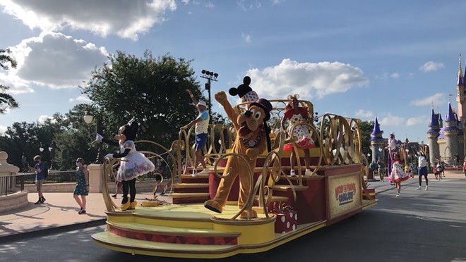 Minnie and Pluto decline to mask. - PHOTO BY SETH KUBERSKY