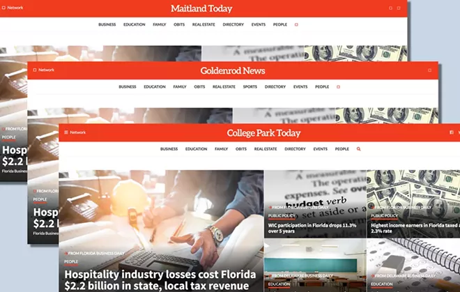 SCREENSHOTS VIA MAITLAND TODAY, GOLDENROD NEWS, AND COLLEGE PARK TODAY