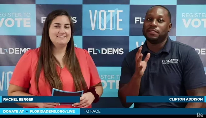 The Florida Democratic Party's virtual convention on Friday - SCREENSHOT VIA FLORIDA DEMOCRATIC PARTY/YOUTUBE