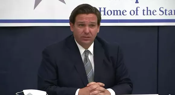 Gov. Ron DeSantis on Wednesday - SCREENSHOT VIA FLORIDA CHANNEL