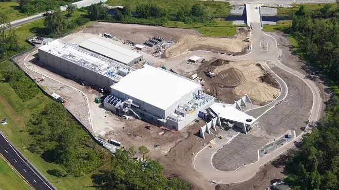 A photo from Aug 15, 2020, of construction of the Star Wars: Galactic Starcruiser - IMAGE VIA BIORECONSTRUCT | TWITTER