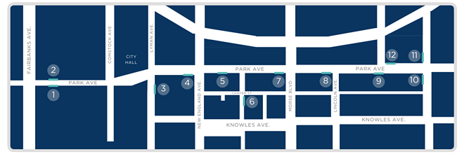 Curbside To-Go Initiative Map - PHOTO COURTESY THE CITY OF WINTER PARK