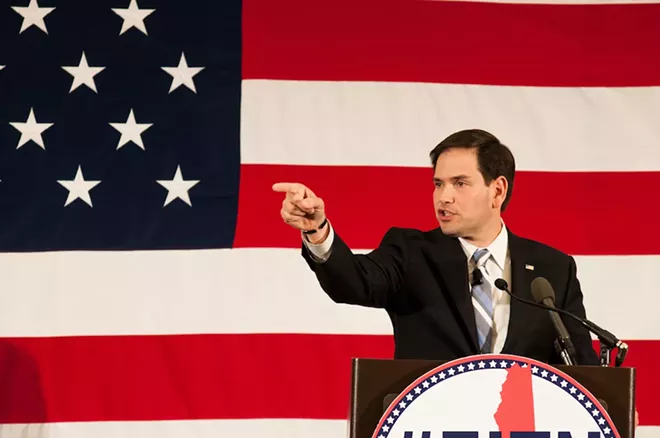 Sen. Marco Rubio, a robot who has yet to be reprogrammed for the post-Trump era - PHOTO BY ANDREW CLINE