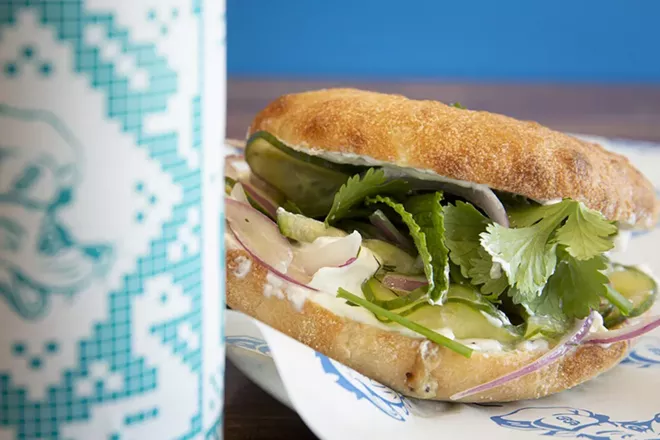 Labneh bialy - PHOTO BY ROB BARTLETT