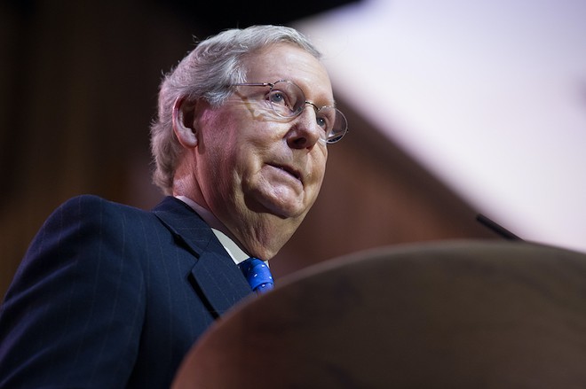Mitch McConnell and the GOP represent less than 45 percent of the country. Yet he controls the Dems' agenda - PHOTO BY CHRISTOPHER HALLORAN