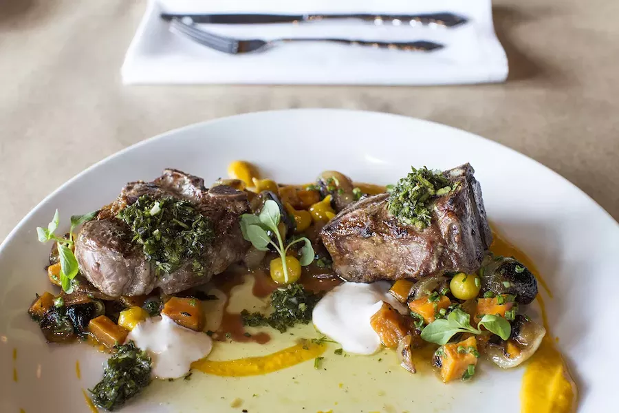 Lamb loin chops, the Ravenous Pig - PHOTO BY ROB BARTLETT