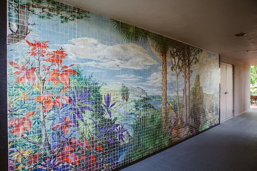 THIS MURAL BY ANTONIO ANDRÉS WAS RESCUED FROM CONSTRUCTION AND INSTALLED AT CASSELBERRY CITY HALL