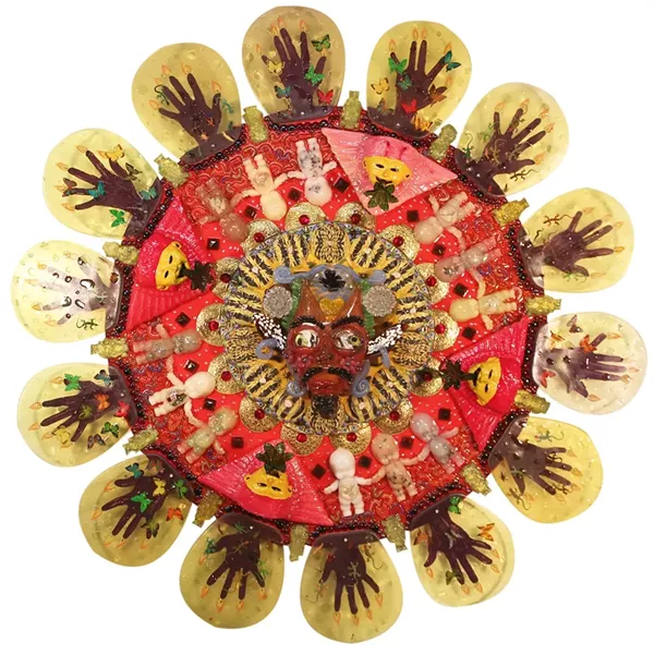“Ohio Goza y Más,” Einar & Jamex de la Torre (Mexican, B. 1963 and 1960); - blown glass, resin castings, mixed media, 2013 - COURTESY OF THE ARTISTS AND KOPLIN DEL RIO GALLERY