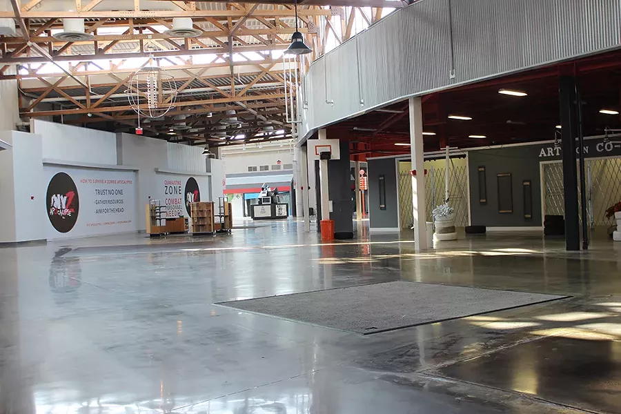Shuttered spaces inside Artegon - PHOTO BY CHRIS TOBAR RODRIGUEZ