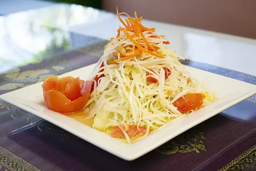 Green papaya salad at Mee Thai - PHOTO BY ROB BARTLETT
