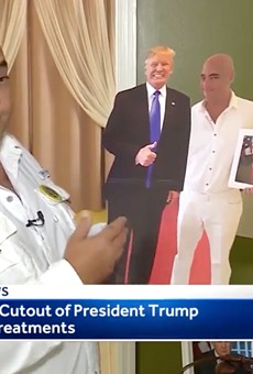 Florida man upset he can't bring life-sized Donald Trump cutout to dialysis