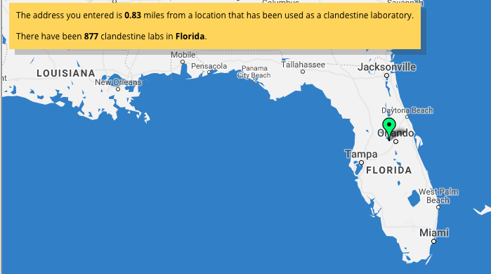 Find Out How Close You Live To An Orlando Meth Lab With This Map