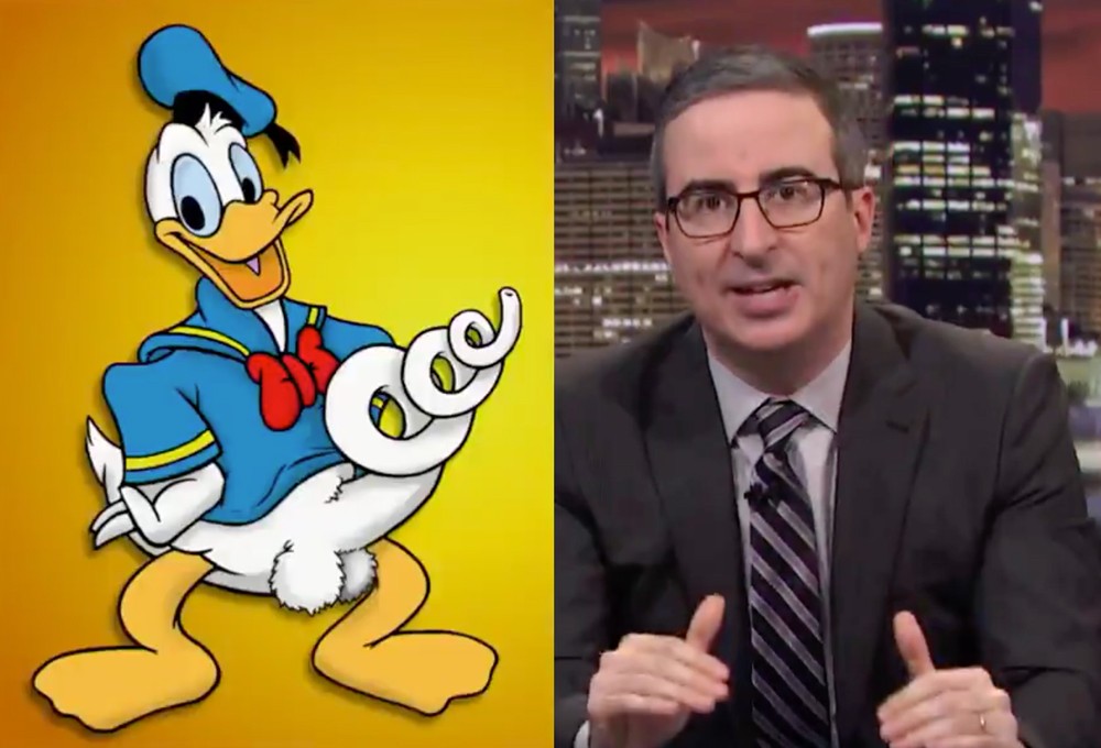 John Oliver S Jokes About Donald Duck Censored By Disney Owned.
