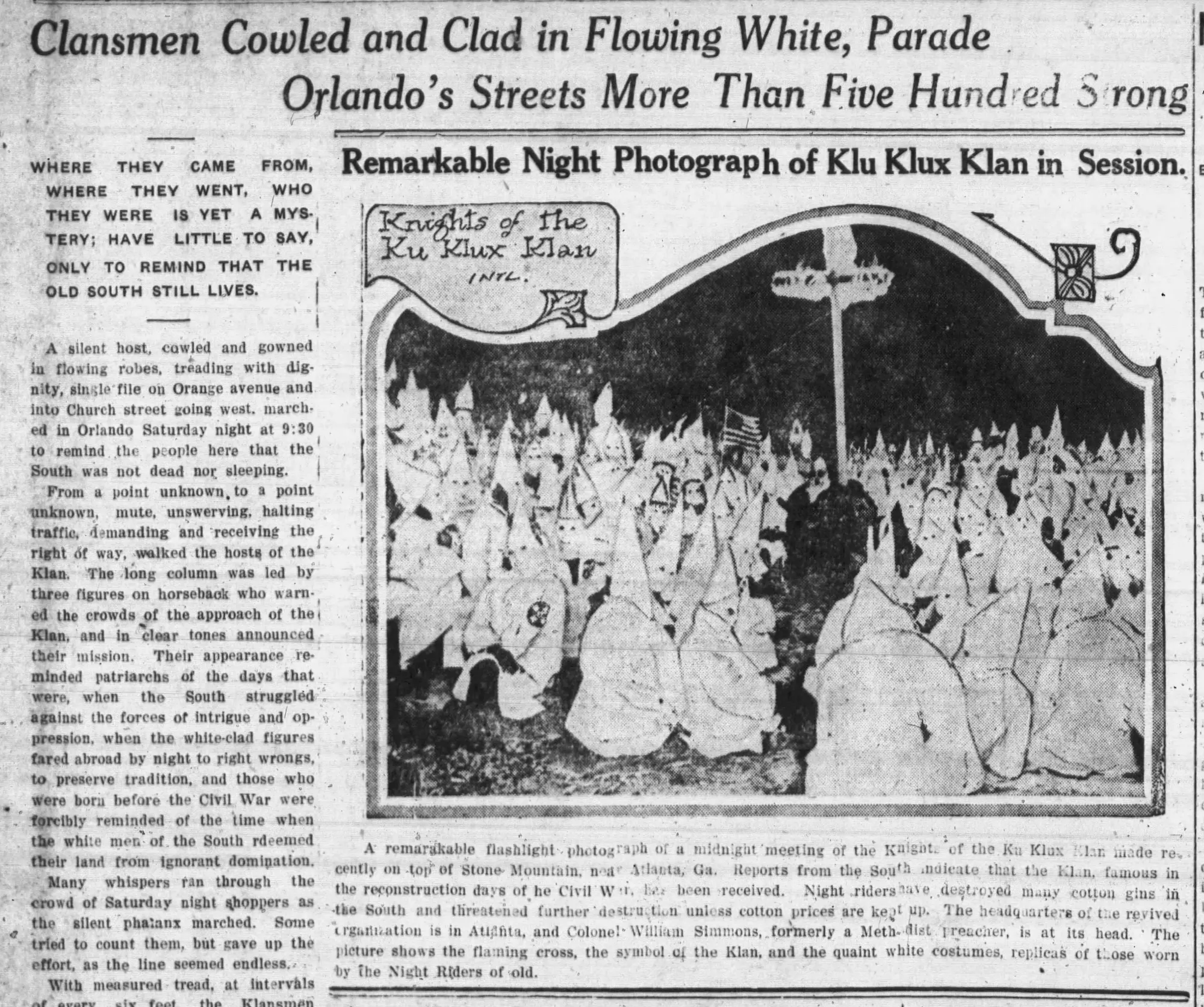PHOTOS AND DOCUMENTS COURTESY ORANGE COUNTY REGIONAL HISTORY CENTER