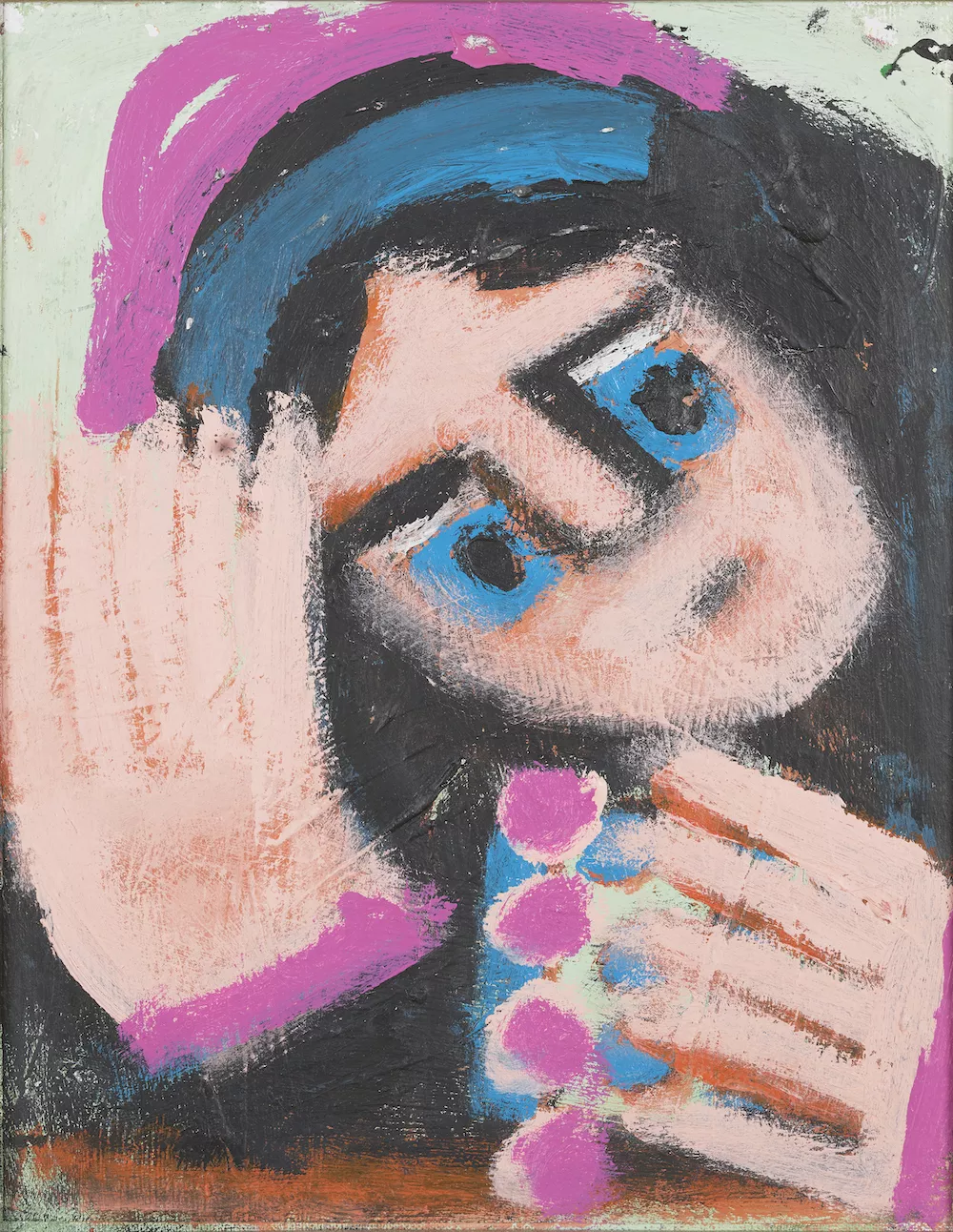 Mr. Eddy Mumma (American, 1908—1986), 'Untitled (The Afghan Girl, National Geographic 1985),' n.d. Acrylic on canvas board. Collection of the Mennello Museum of American Art, Gift of Josh Feldstein, 2015-001-001a,b. © Josh Feldstein