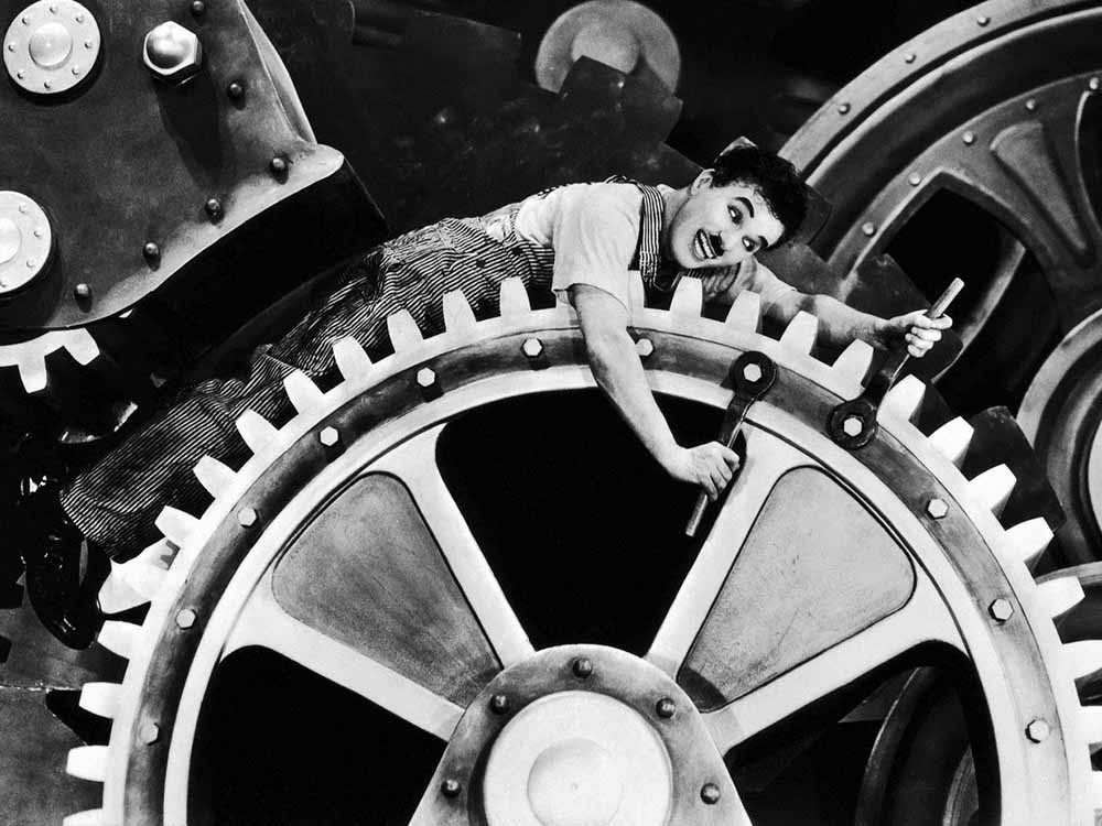 Image result for charlie chaplin's modern times photos