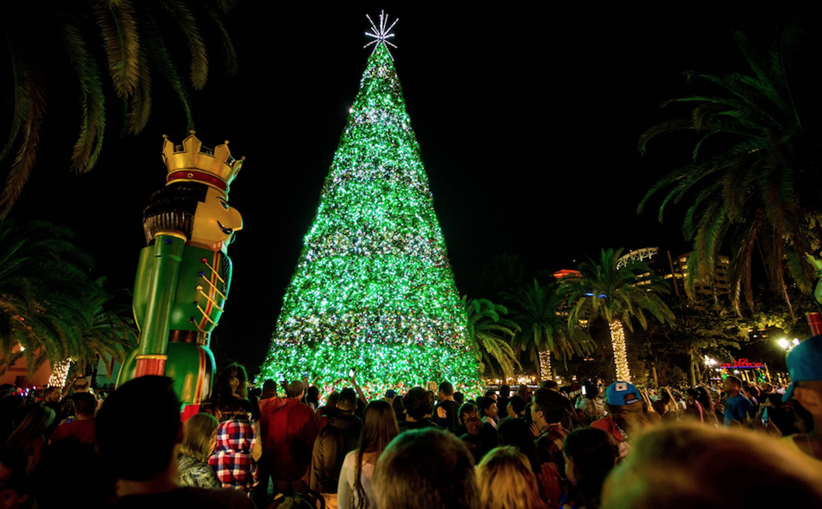 the city of orlando will flip the switch on this giant christmas light show orlando