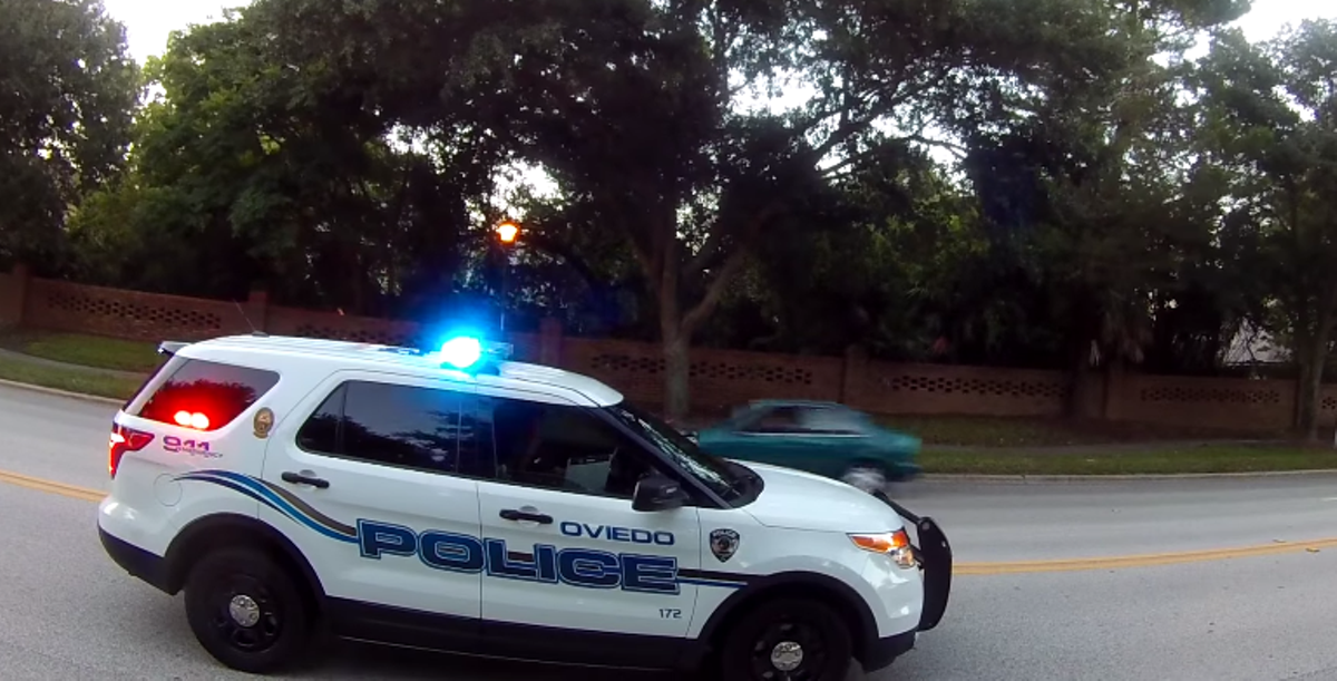 Oviedo cop tries to pull over biker, instead gets hard ... Oviedo cop tries to