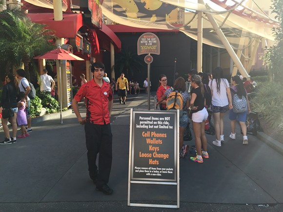 Strict new security screenings are being tested at Universal Orlando's roller coasters. - SETH KUBERSKY