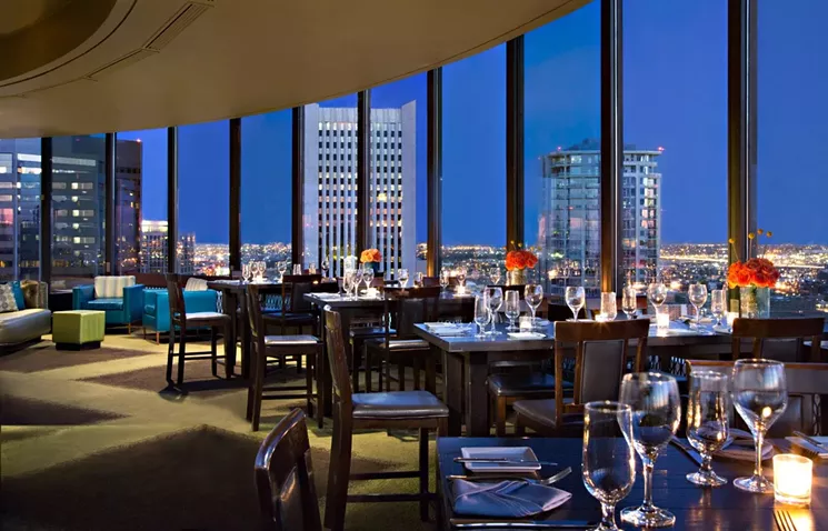 The vegan fare at Compass Arizona Grill is as spectacular as the views of downtown Phoenix. - COURTESY OF COMPASS ARIZONA GRILL