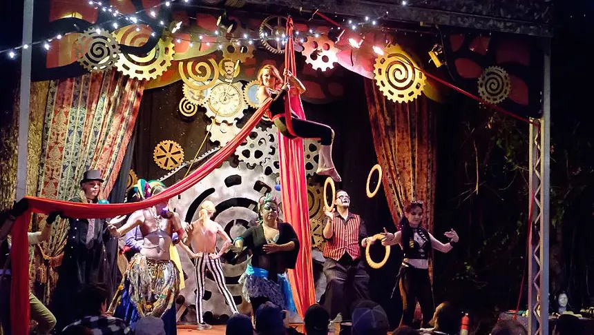 Alwun House goes cirque. - RICK MEINECKE/LIGHTSVIEWPHOTO.COM