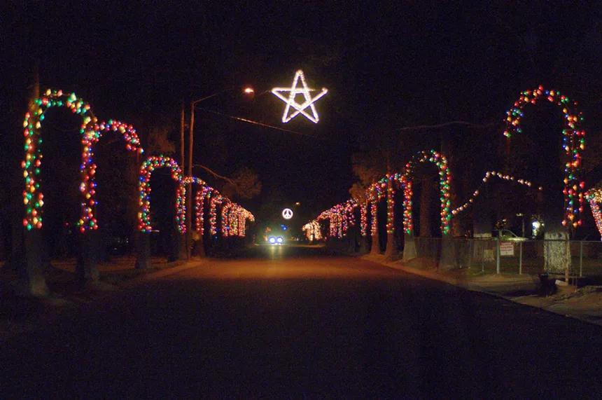 Take a drive down Candy Cane Lane. - BENJAMIN LEATHERMAN